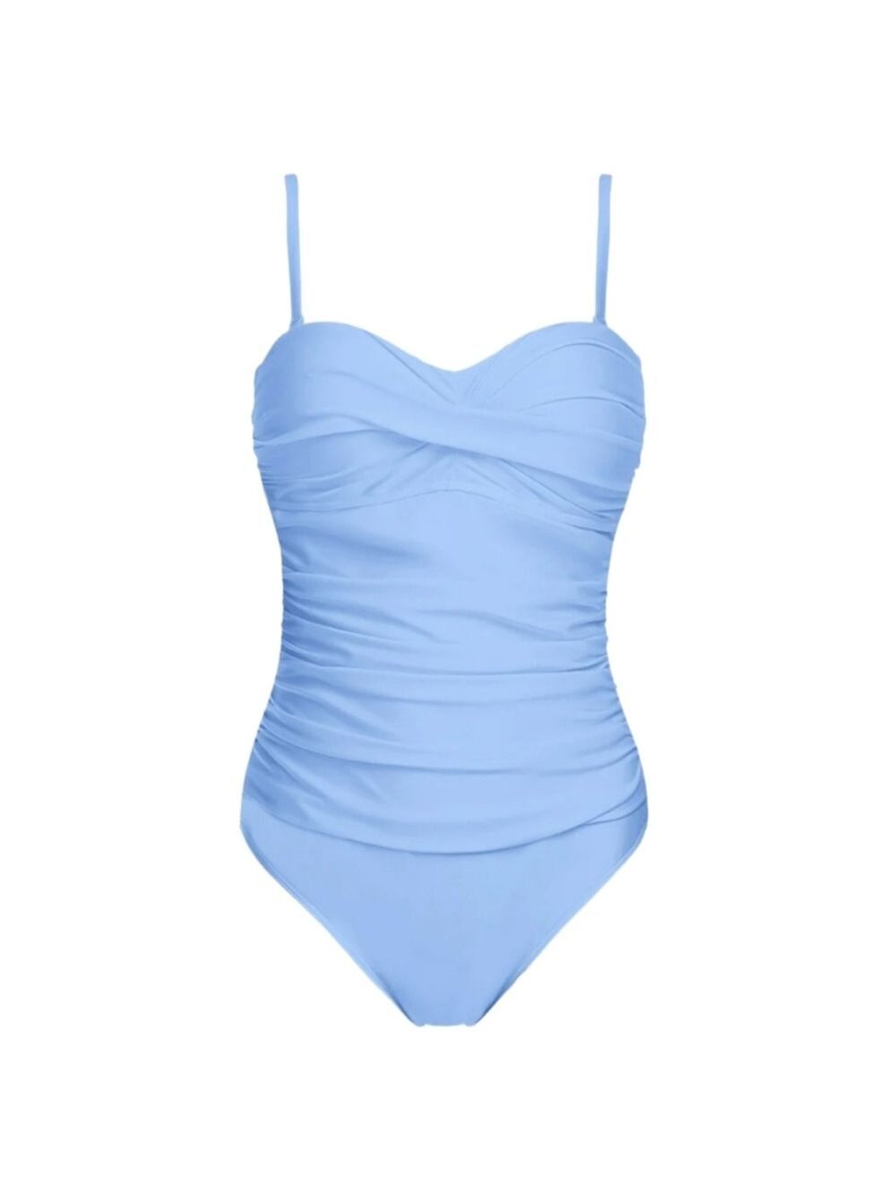 RELLECIGA TUMMY CONTROL ONE PIECE RUCHED BLUE SWIMSUIT BATHING SUIT LARGE NWT